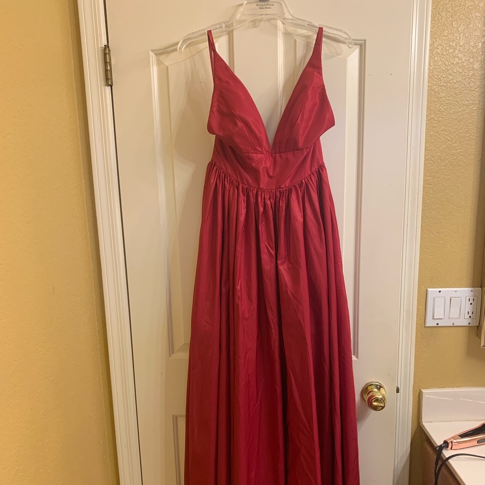 Beautiful red taffeta formal dress,Valentine’s Day